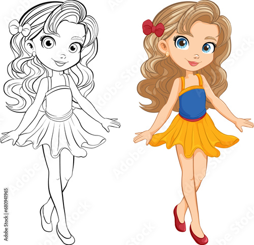 Photos Beautiful Woman Cartoon Character in Fancy Mini Skirt Party Outfit
