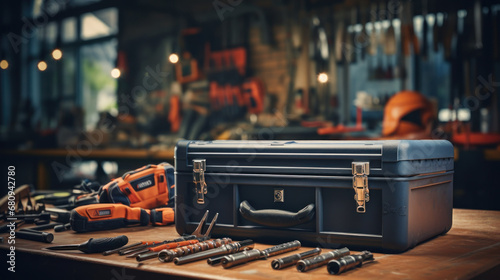 Organized Toolbox in Workshop photo