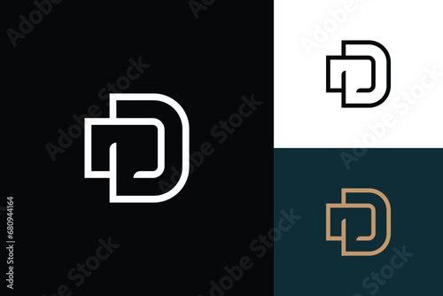 letter d monogram vector logo design photo