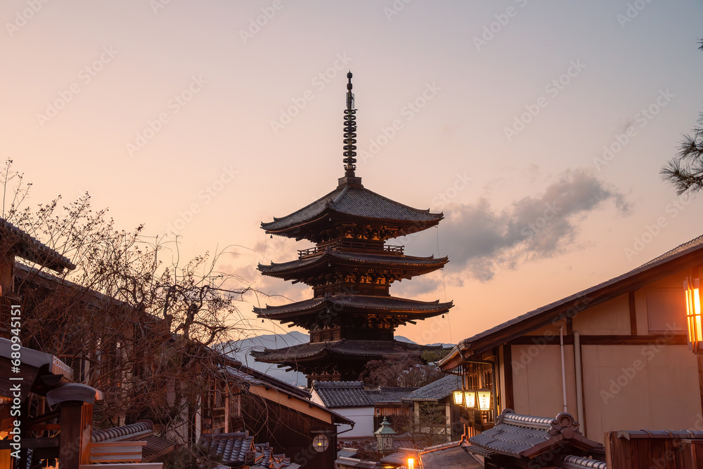 The Yasaka Pagoda(Hokanji), is a popular tourist attraction, the Yasaka Pagoda, also known as Tower of Yasaka and Yasaka-no-to, is a Buddhist pagoda located in Kyoto, Japan. The Yasaka Pagoda(Hokanji), is a popular tourist attraction, the Yasaka Pagoda, also known as Tower of Yasaka and Yasaka-no-to, is a Buddhist pagoda located in Kyoto, Japan.