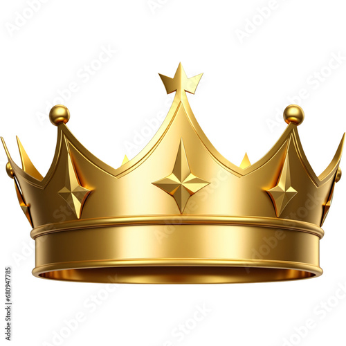 Realistic golden crown