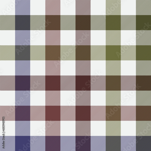 Abstract buffalo check plaid seamless pattern in navy blue in modern designs.