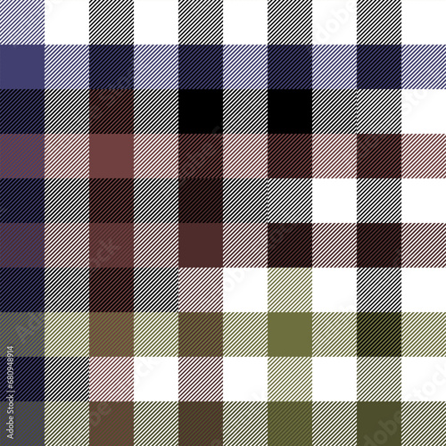 Abstract buffalo check plaid seamless pattern in navy blue in modern designs.