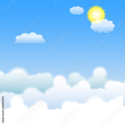 sun and clouds illustration