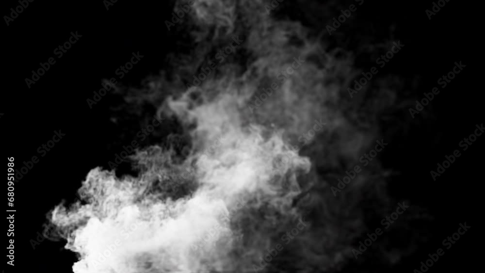 White smoke coming forward drifting to the ground. Video in loop. Can be used as a special effect for your projects, video texture or background for designs, scenes, etc.
