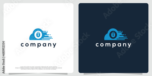 Cloud icon vector logo design template.