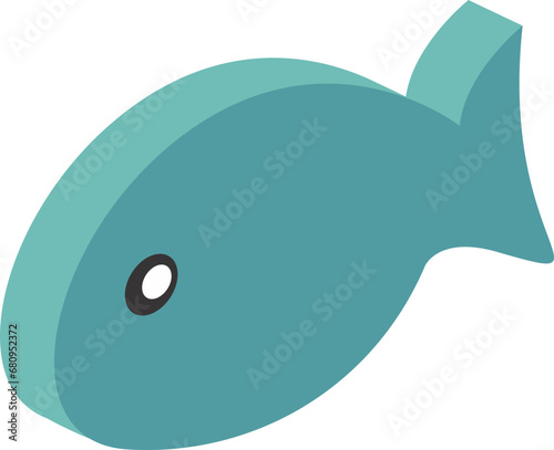 3D fish icon