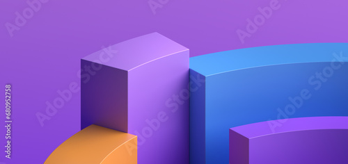 Fototapeta Naklejka Na Ścianę i Meble -  Abstract background design, colorful minimalist geometric composition