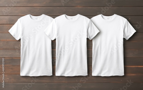white blank t-shirt. front and back mockup template for design. 