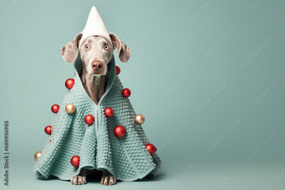 Joyeux Toutou : Un Chien Habillé pour les Fêtes de Fin d'Année en Mode Surprise