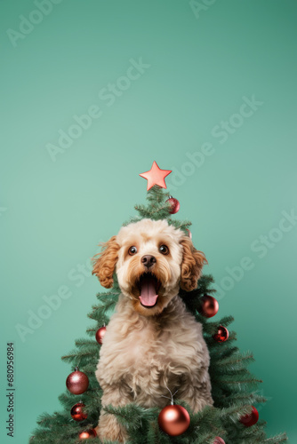 Joyeux Toutou : Un Chien Habillé pour les Fêtes de Fin d'Année en Mode Surprise