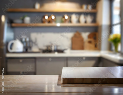 kitchen interior blurred background 