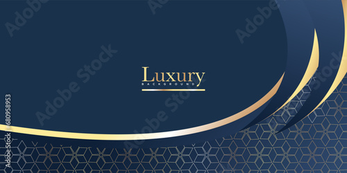 Luxury blue background with golden details