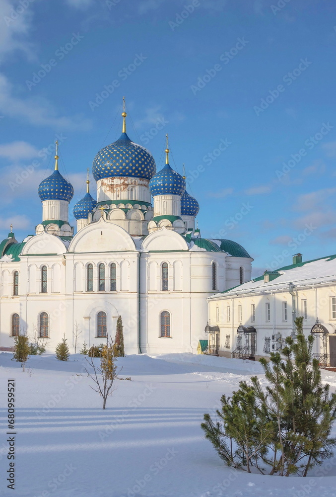 The Golden Ring of Russia. Epiphany Monastery in winter Uglich