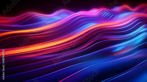 Neon glowing lines  abstract texture background  abstract speed lines  technology background