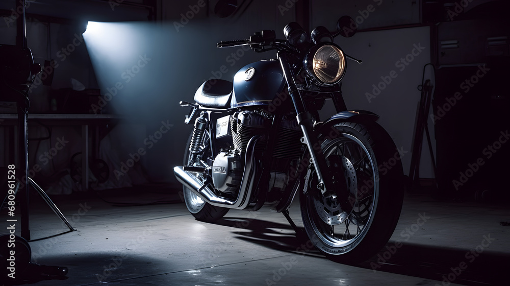 Obraz na płótnie Classic motorcycle on blur background w salonie