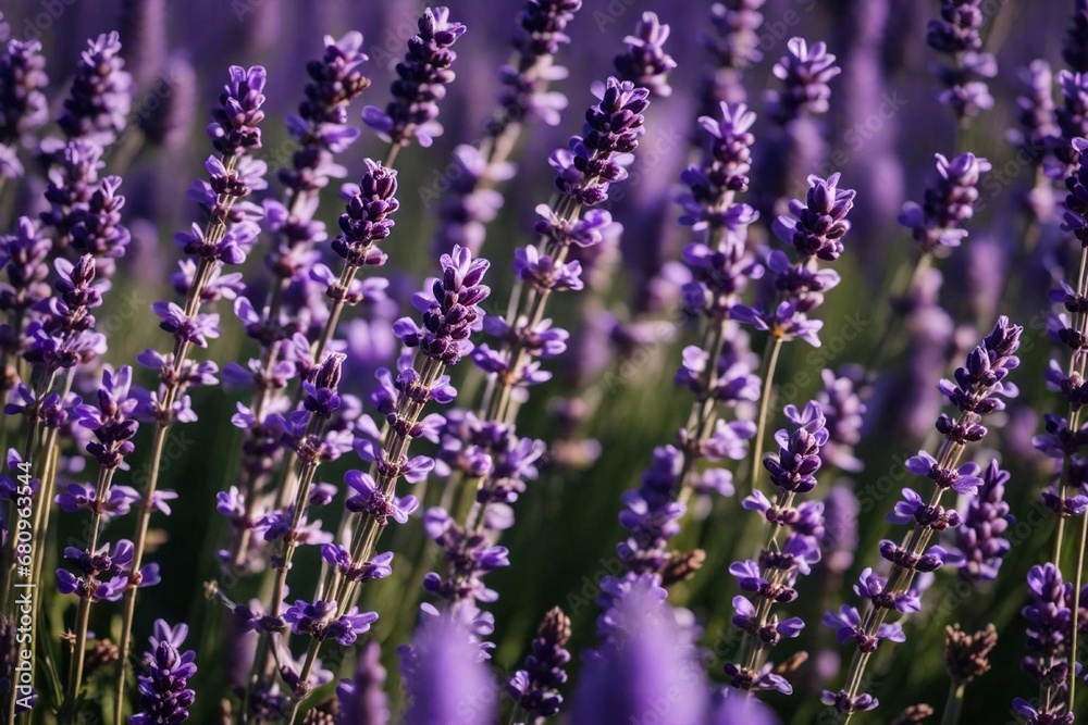 lavender field in region and generated AI lavender field in region and generated AI