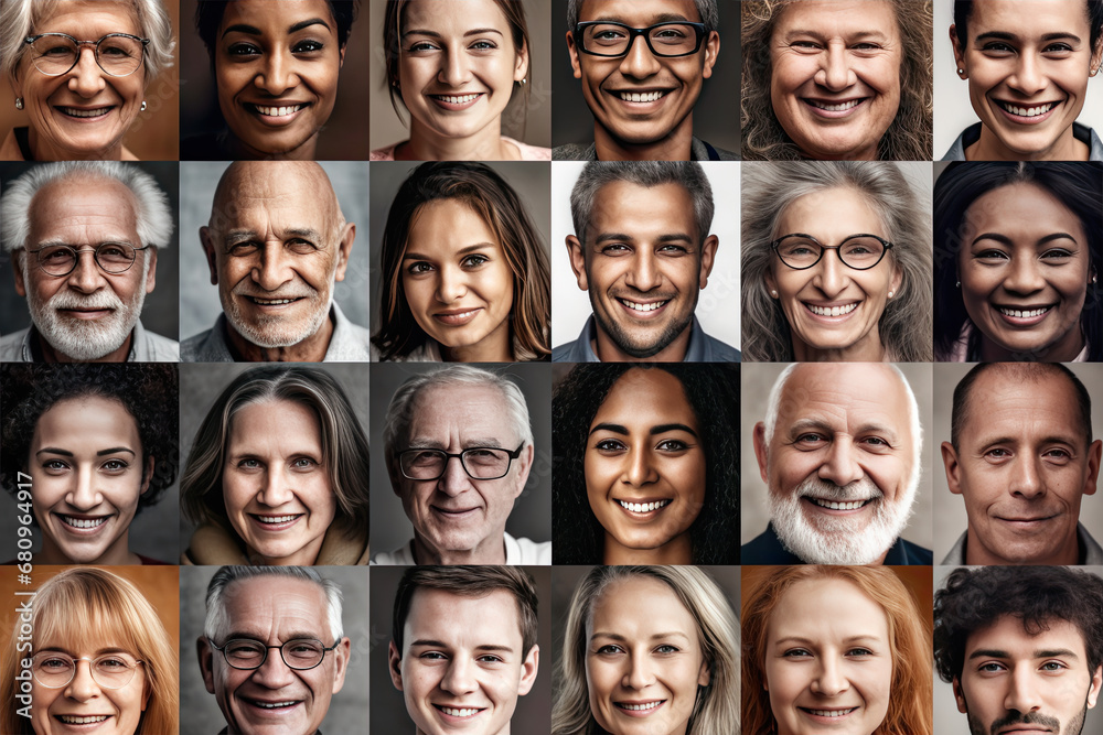 Seizing Essence of Diversity: Joyful Individuals Portraying Multiracial and Inter-generational Assemblages in Composite Depiction. Seizing Essence of Diversity: Joyful Individuals Portraying Multiracial and Inter-generational Assemblages in Composite Depiction.