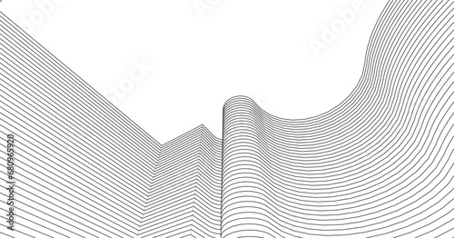 abstract architecture linear surface 3d rendering