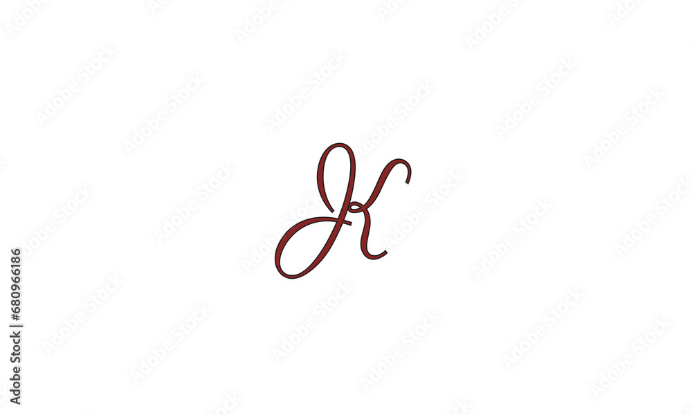 JK, KJ , J , K , Abstract Letters Logo Monogram JK, KJ , J , K , Abstract Letters Logo Monogram