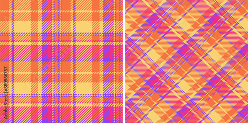 Tartan background texture of fabric textile seamless with a plaid vector pattern check.