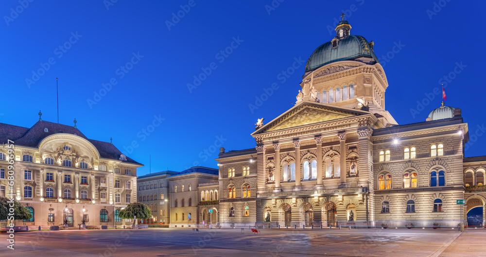 Bern, Switzerland with the Federal Palace of Switzerland