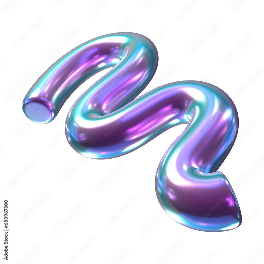 metallic 3d shape
