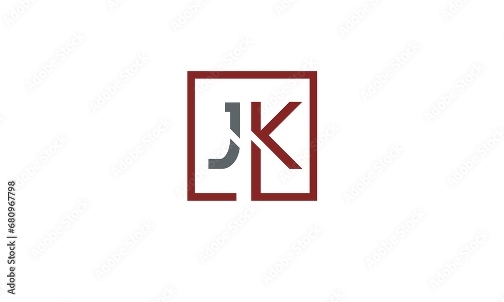 JK, KJ , J , K , Abstract Letters Logo Monogram JK, KJ , J , K , Abstract Letters Logo Monogram