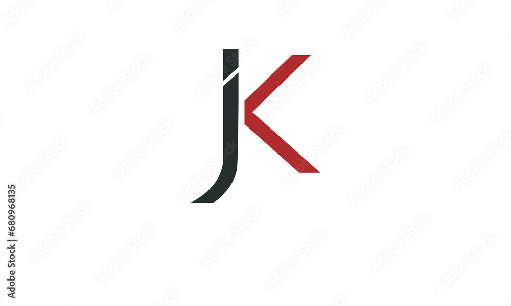 JK, KJ , J , K , Abstract Letters Logo Monogram JK, KJ , J , K , Abstract Letters Logo Monogram