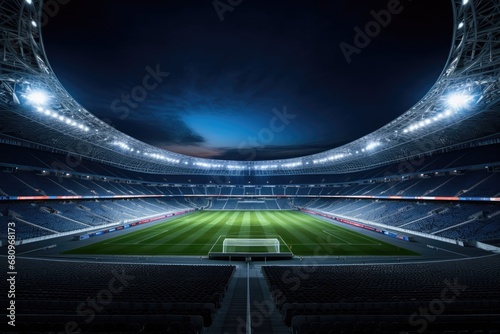 Panoramic view of a soccer stadium from the top of the stands © Martin Piechotta