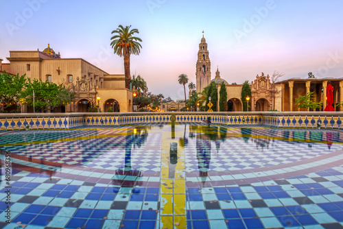 San Diego, California, USA Plaza and Fountain photo