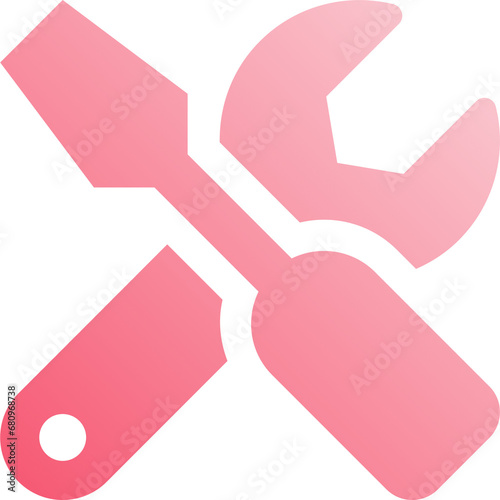 Pink Gradient Tools Icon