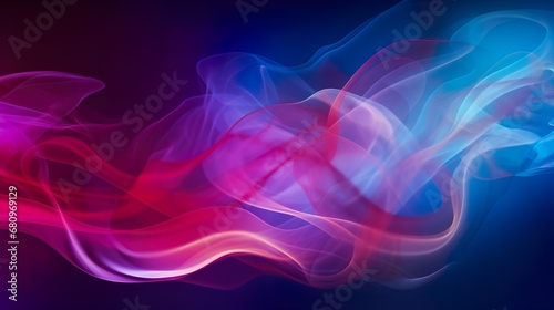 Abstract light refracting spectrum of vivid colors against a dark background