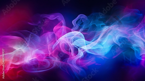 Abstract light refracting spectrum of vivid colors against a dark background