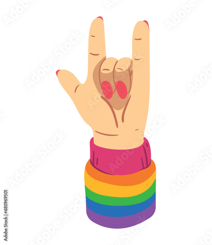 pride lgbtq hand design