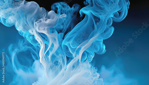 Niebieski dym, abstrakcyjne pastelowe tło