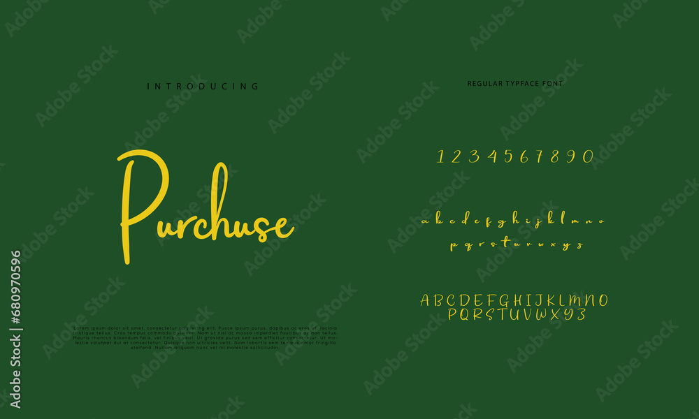 Handwritten Script font. Hand drawn brush style modern calligraphy cursive typeface. Hand Lettering and Custom Typography alphabet for Designs: Logo, Greeting Cards, Poster. Vector Brush type set.
