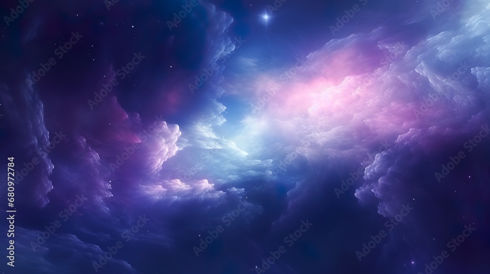 Purple and blue space background with a light trail in the middle abstract Purple and blue space background with a light trail in the middle abstract