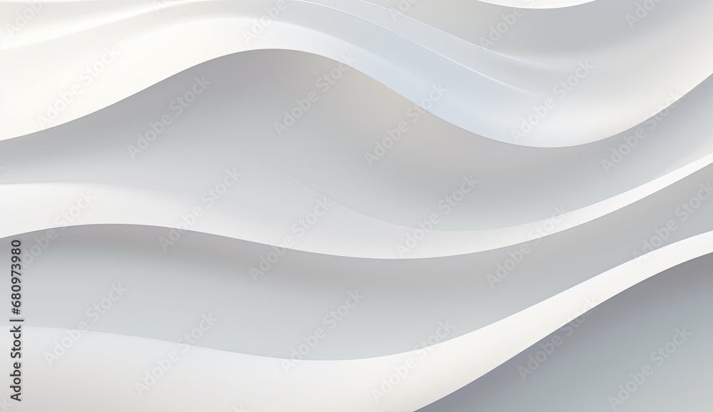 Fototapeta premium White Paper Background with Waves in the Style of Future