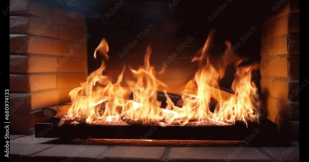 Cozy Atmosphere: Real Fireplace with Flame for Mesmerizing Relaxation Cozy Atmosphere: Real Fireplace with Flame for Mesmerizing Relaxation