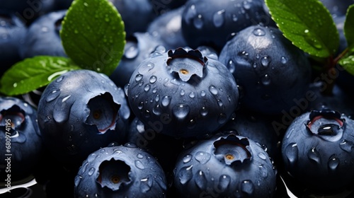 An organic background of fresh blueberries