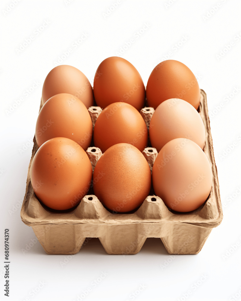 Farm Fresh Eggs Isolated