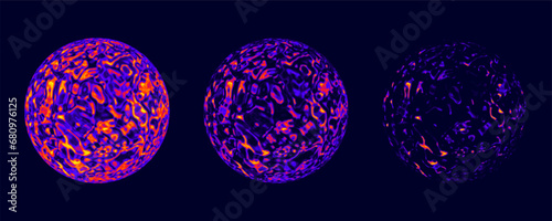 Heat map. Abstract infrared thermographic background. Vector illustration.