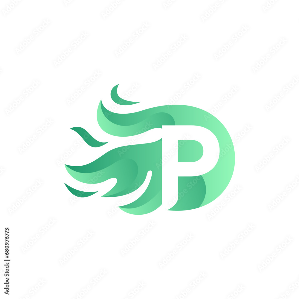 Obraz premium Letter P logo or symbol template design