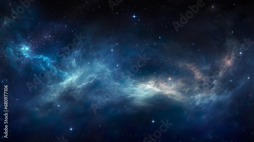 Cosmos galaxy scenery the night sky with gold foil constellations stars and clouds abstract