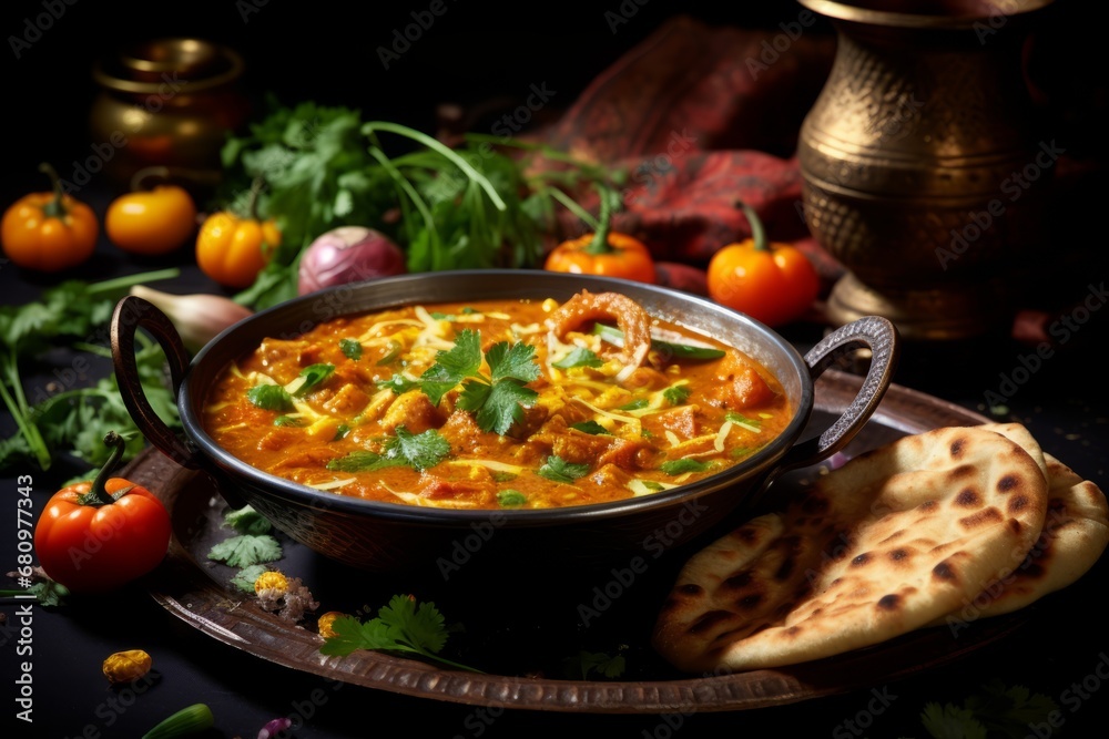 A flavorful Indian curry, spiced and enriched with a medley of vegetables