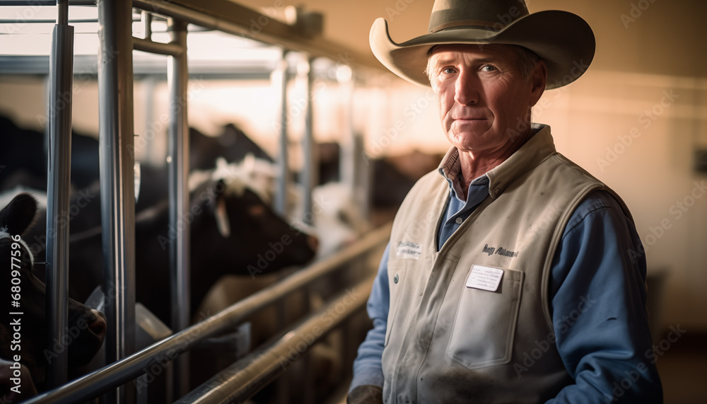 Rancher by Cattle Pen Rancher by Cattle Pen
