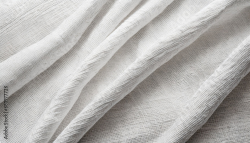 white cotton fabric cloth natural hand woven burlap texture linen textile background in cream color