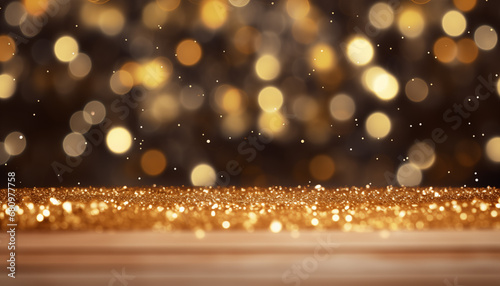 Abstract Golden Sparkle Gradient Background