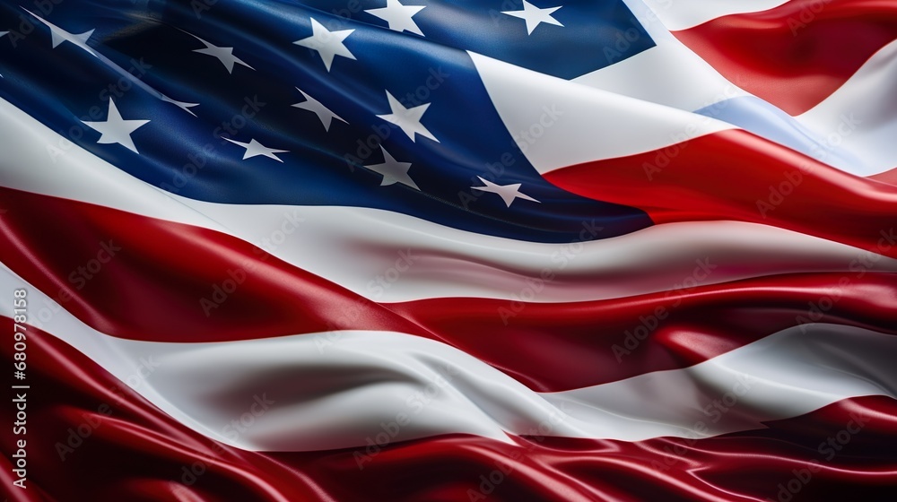 USA flag. American flag. American flag blowing in the wind USA flag. American flag. American flag blowing in the wind